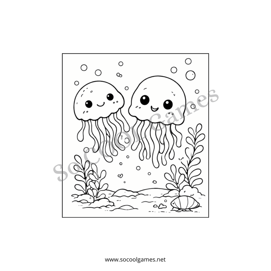 Cut Sea Animals - Colouring Book