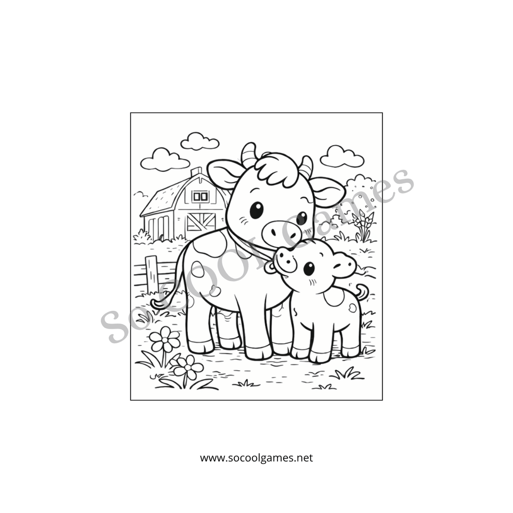 Farm Animals - Colouring Book