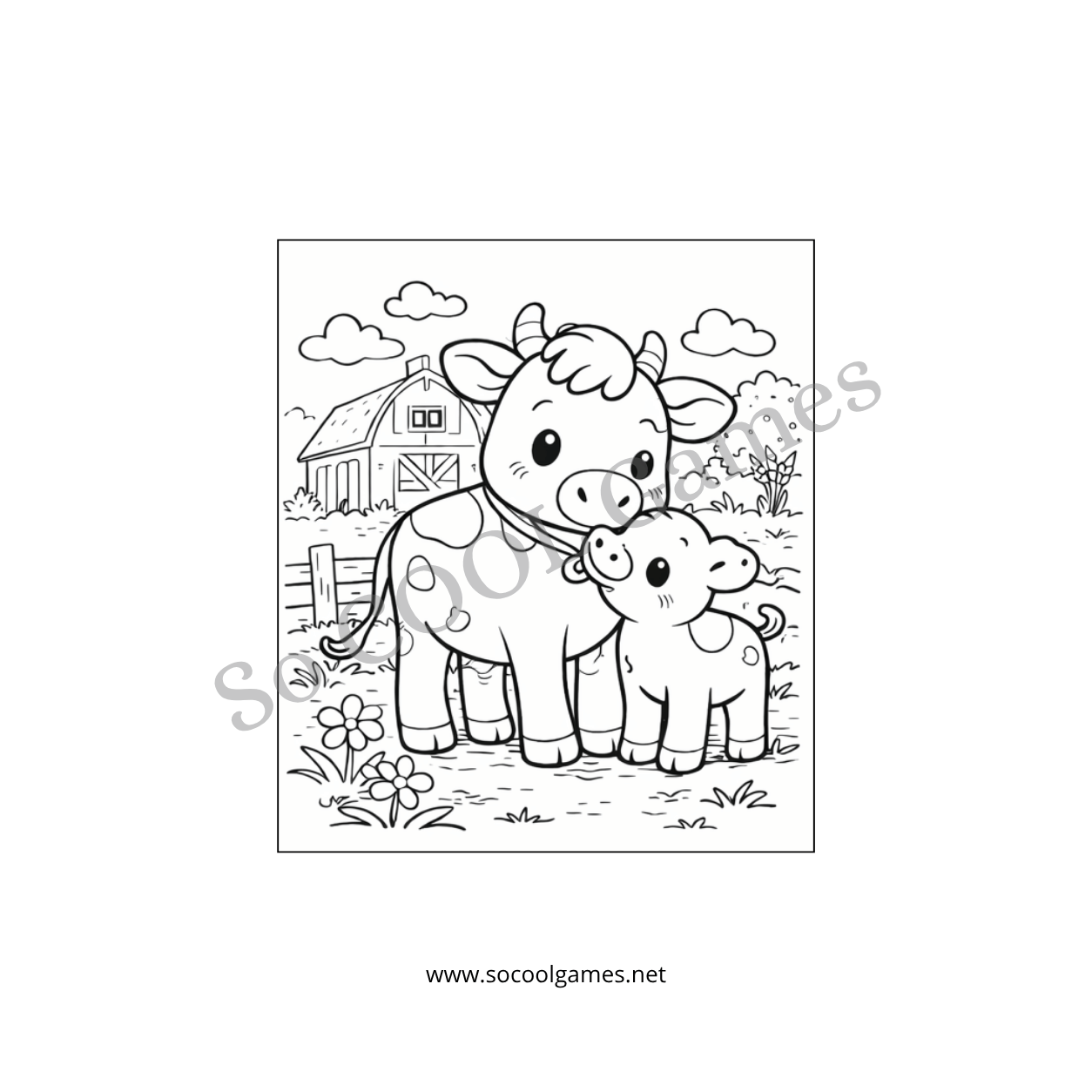 Farm Animals - Colouring Book