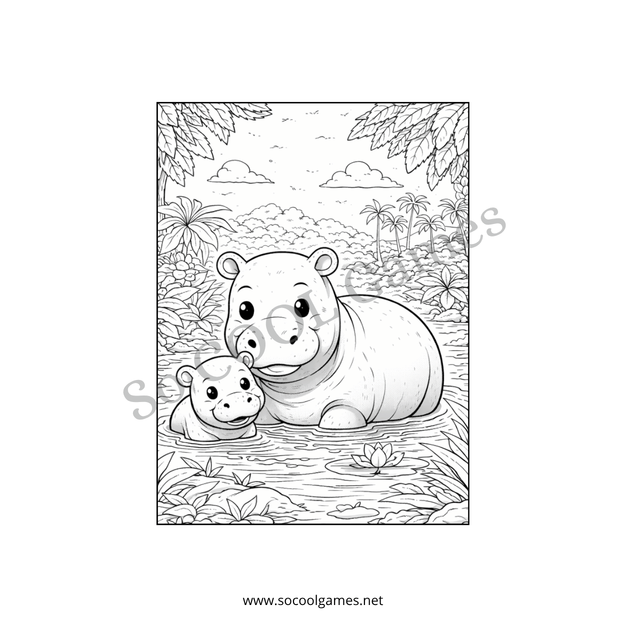 Jungle Animals - Colouring Book