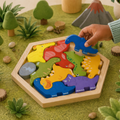 Hexagonal Puzzle - Dinos