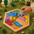 Hexagonal Puzzle - Wild Animals