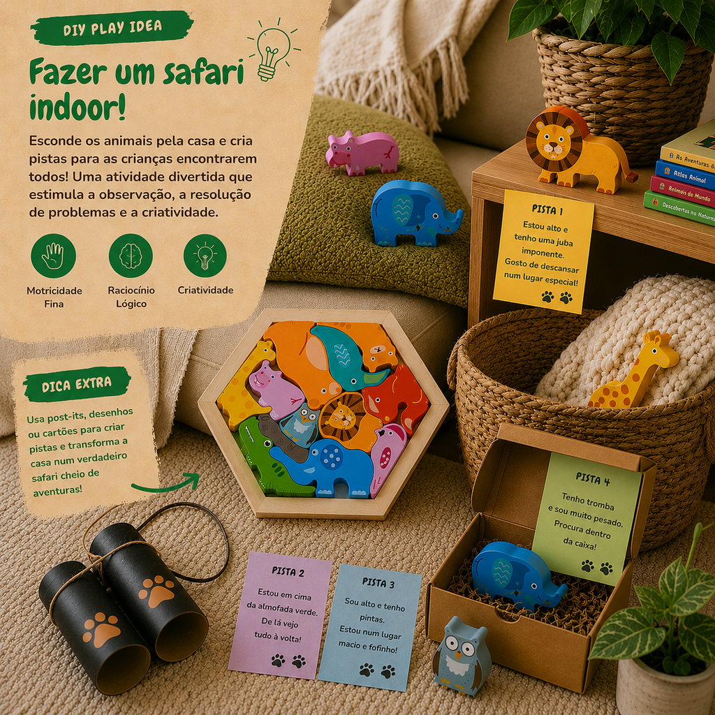 Hexagonal Puzzle - Wild Animals