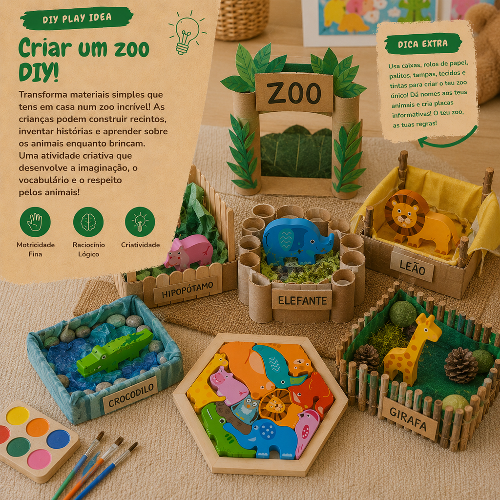 Hexagonal Puzzle - Wild Animals